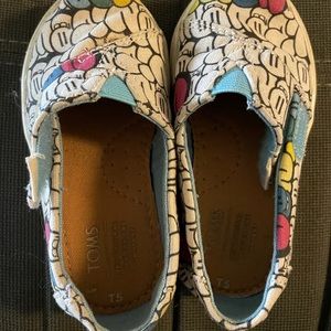 Toms tiny graffiti slip on shoes